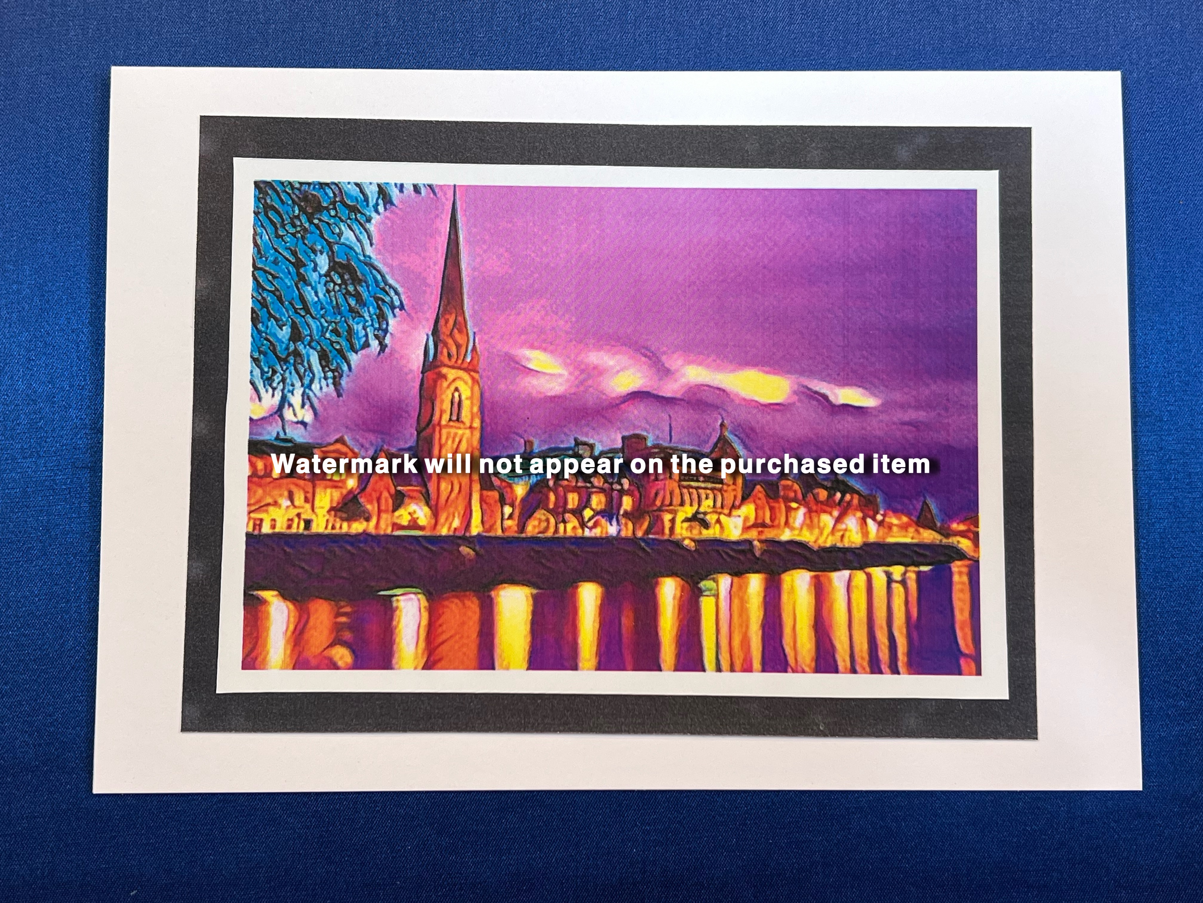 01 A5 Landscape Card -- Perth - The Tay and St Matthews Kirk