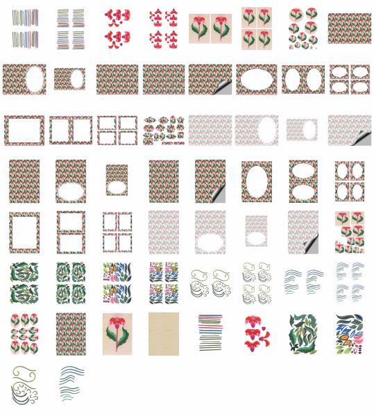 Big Bright Flowers Set 04 - 58 x A4 Pages to DOWNLOAD