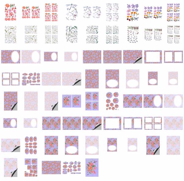 Butterfly and Dragonfly Floral Set 10 - 68 x A4 Pages to DOWNLOAD