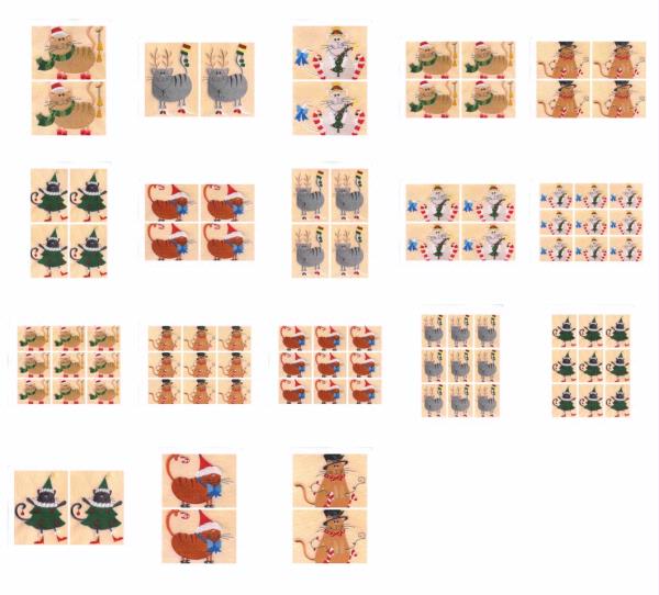 Christmas Cat Set - 18 x A4 Pages