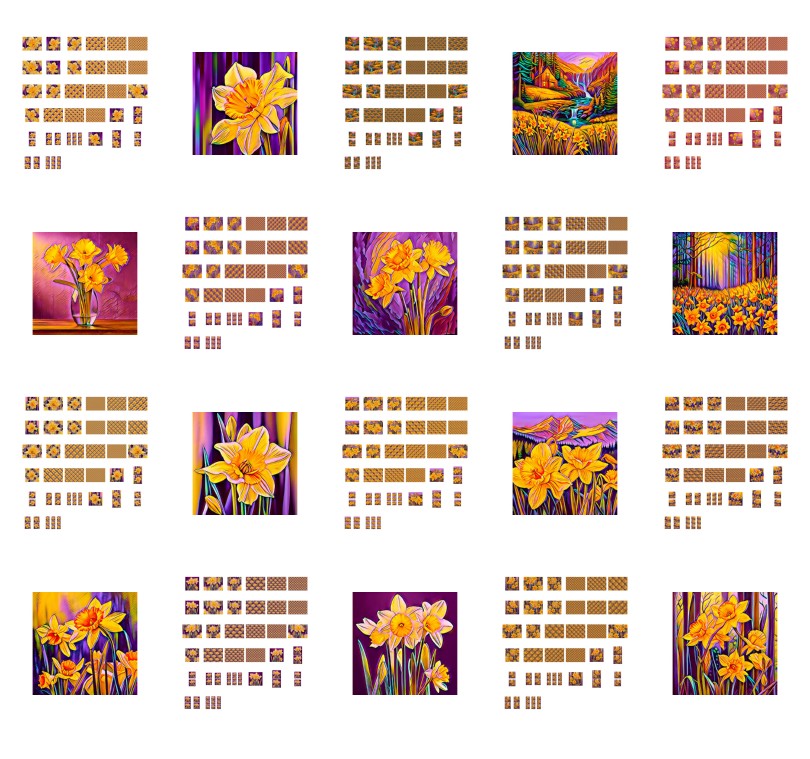 Daffodil Scenes and Tea Bags and MORE - 760 Pages to Download