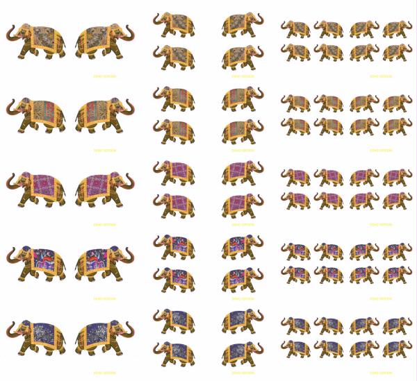 Decorated Elephant Full Set - 30 Pages to DOWNLOAD