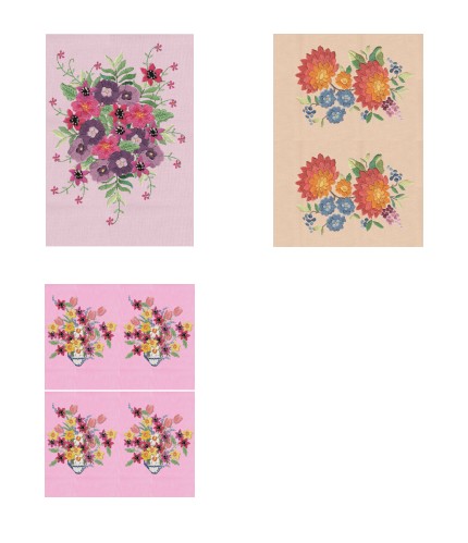 Dot's Heirlooms Bold Blooms - Toppers Full Set - 30 A4 Sheets