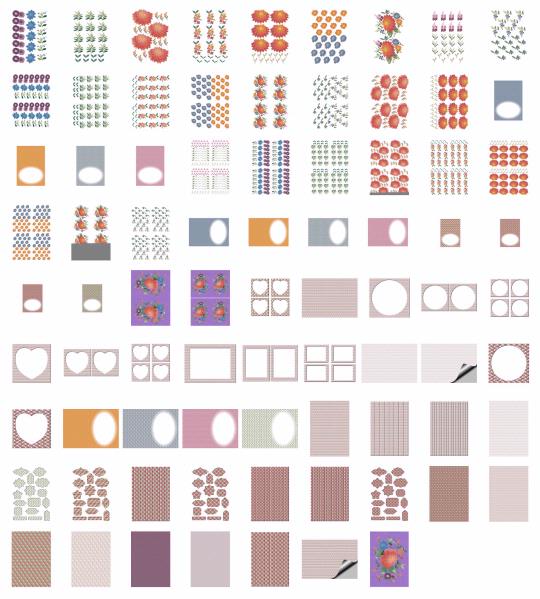 Dot's Heirlooms Bold Blooms Set 05 - 79 x A4 Pages <b>DOWNLOAD