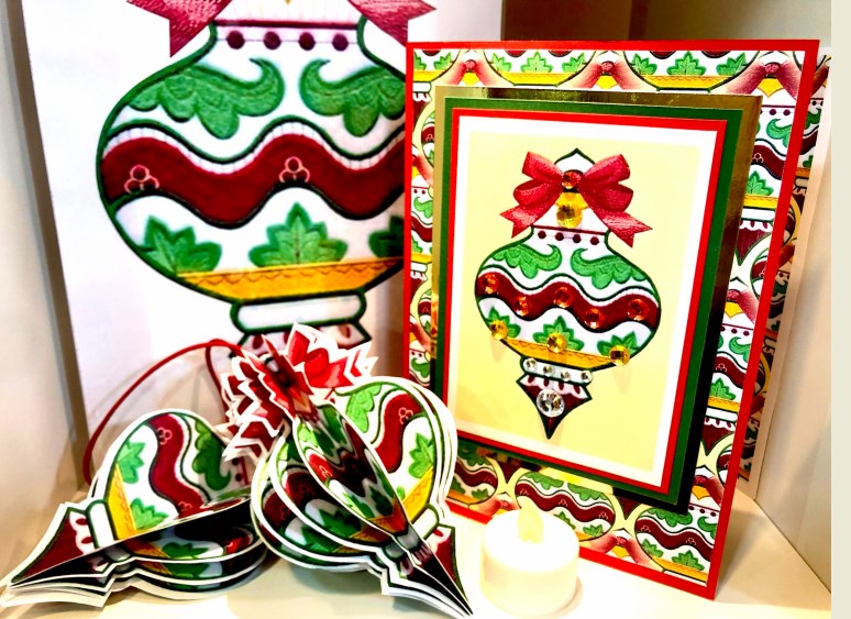 Christmas Fabric Effect Baubles Set 01- 84 Pages to Download