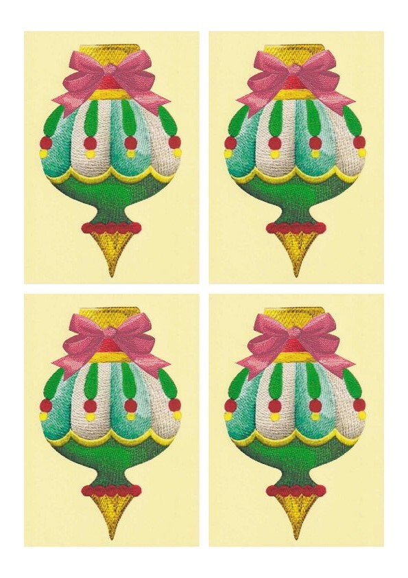 Christmas Fabric Effect Baubles Set 13 - 66 Pages to Download