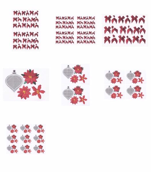 Bauble 02 with Red Poinsettia - 7 x A4 Pages to DOWNLOAD