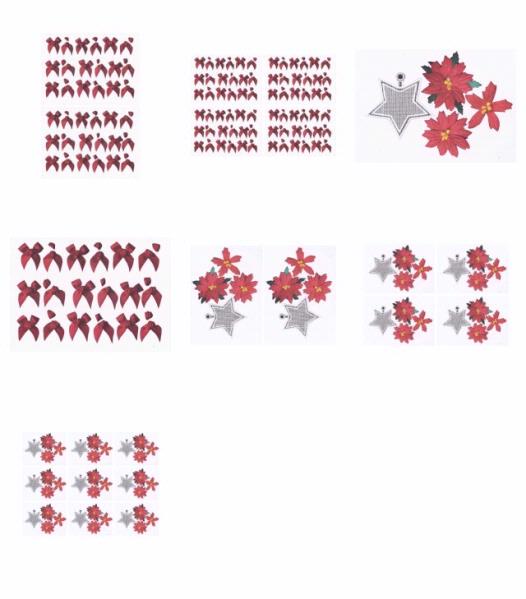 Bauble 03 with Red Poinsettia - 7 x A4 Pages to DOWNLOAD