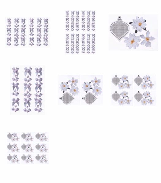 Bauble 02 with White Poinsettia - 7 x A4 Pages to DOWNLOAD