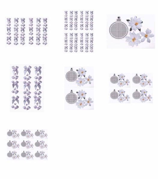 Bauble 04 with White Poinsettia - 7 x A4 Pages to DOWNLOAD