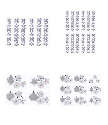 Bauble with White Poinsettia Mixed sheets - 4 x A4 Pages to DOWNLOAD
