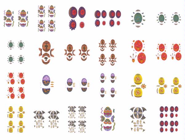 3D Fabric Effect Eggs Full Set - Makes 56 Cards - 24 Pages to DOWNLOAD