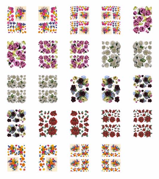 Floral Decoupage Full Set - 24 x A4 sheets to DOWNLOAD