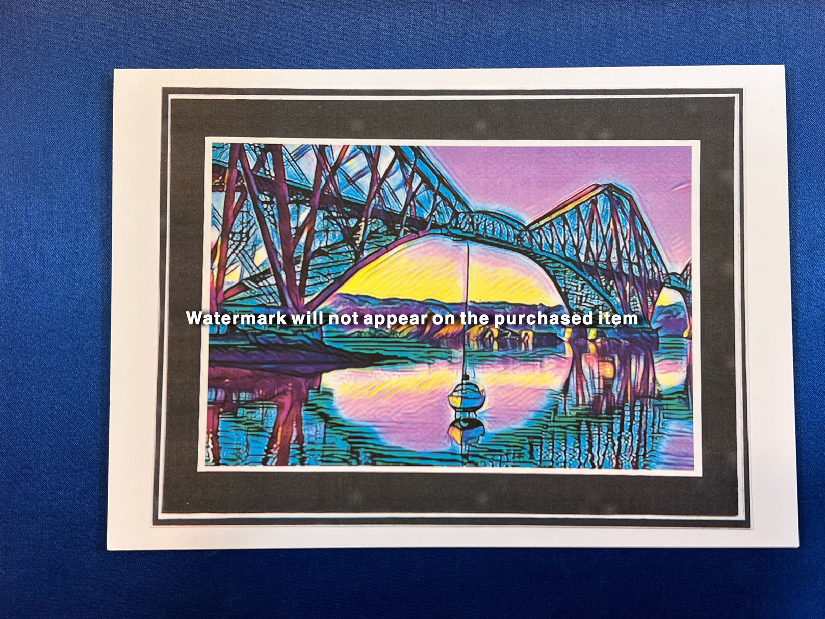 A5 Landscape Card - Forth Rail Bridge 03