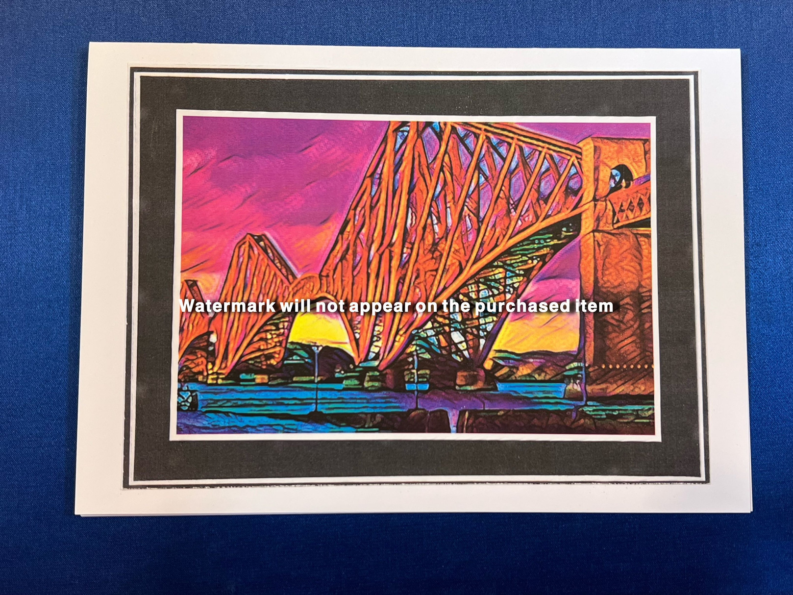 A5 Landscape Card - Forth Rail Bridge 07