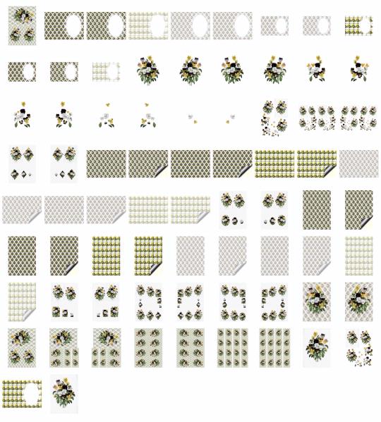 Fountain of Flowers - Set 20. 74 Pages to DOWNLOAD