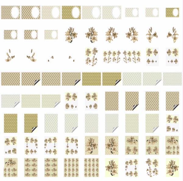 Fountain of Flowers - Set 26. 72 Pages to DOWNLOAD