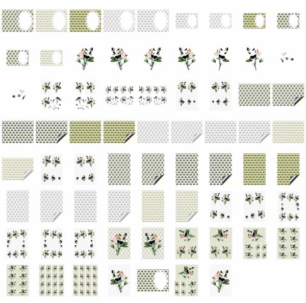 Fountain of Flowers - Set 30. 70 Pages to DOWNLOAD