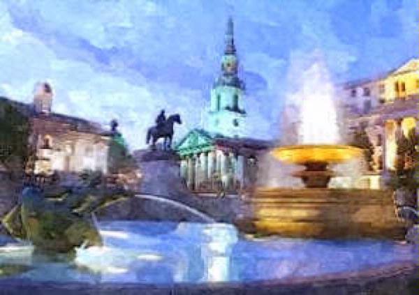 Hand Painted Effect London Trafalgar Square Download Set 01 - 29 Sheets