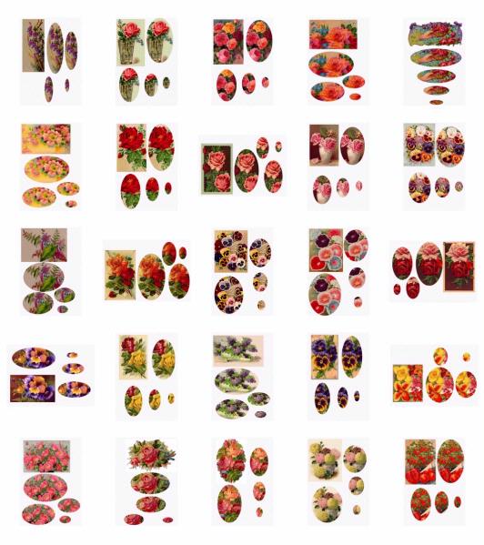 25 Sheets of Gorgeous Oval Botanical Stackers Download