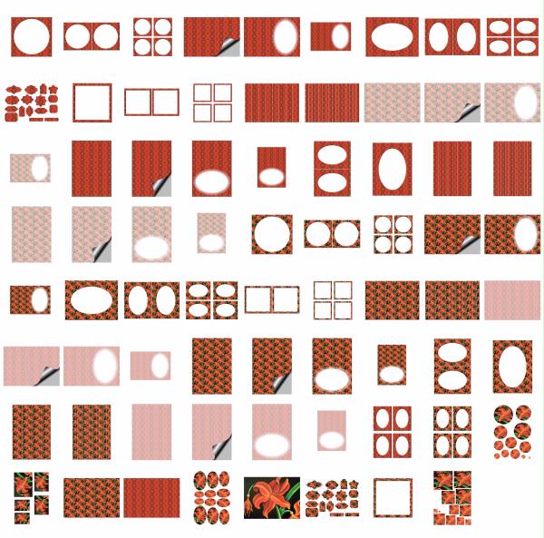 Painted Lilies Set 08 - 71 x A4 Pages to Download
