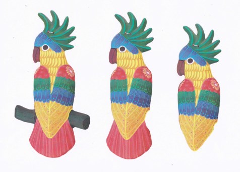 Parrots Set 01 - 9 x A4 Pages to Download