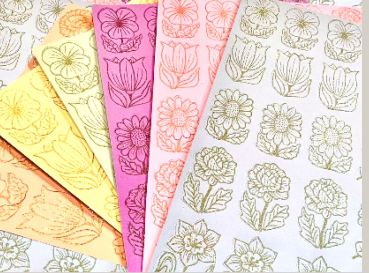 24 x A4 Glitter Pastel Floral Die Cuts - 600 Flowers