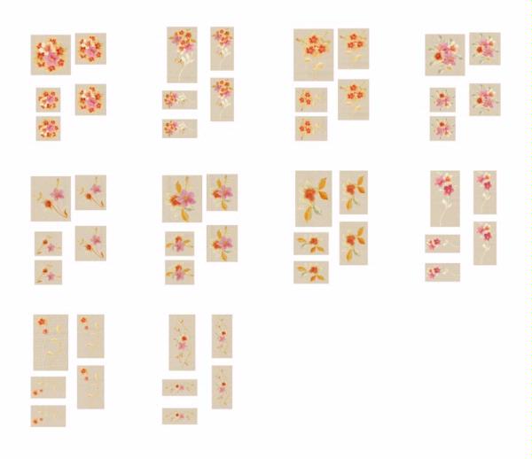 Pinks & Golds Toppers Kit 10 x A4 Pages - 50 Toppers