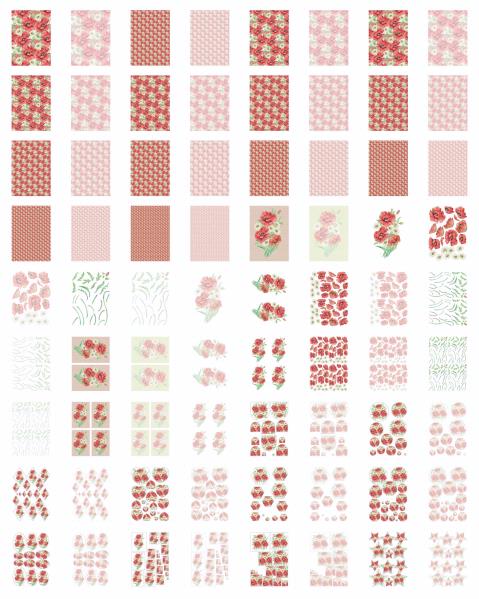 Poppies & Daisies ALL 3 SET - 72 x A4 Pages to DOWNLOAD