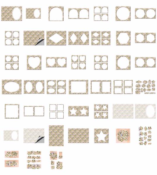 Porcelain Flowers Set 01 - 45 x A4 Pages to DOWNLOAD