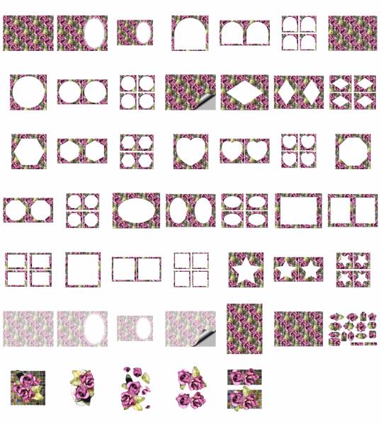 Porcelain Flowers Set 11 - 47 x A4 Pages to DOWNLOAD