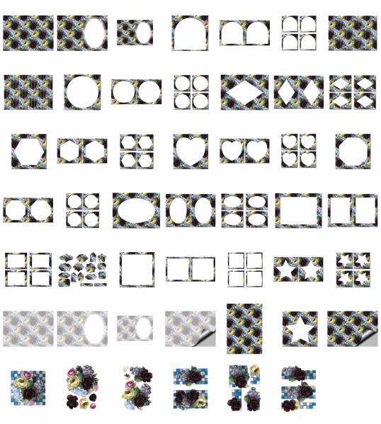 Porcelain Flowers Set 13 - 48 x A4 Pages to DOWNLOAD