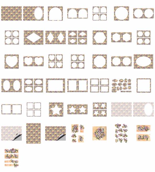 Porcelain Flowers Set 02 - 43 x A4 Pages to DOWNLOAD