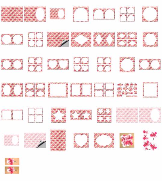 Porcelain Flowers Set 04 - 43 x A4 Pages to DOWNLOAD