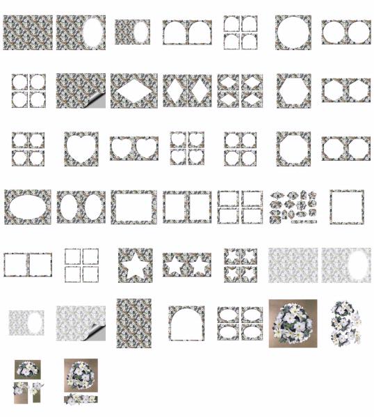 Porcelain Flowers Set 06 - 44 x A4 Pages to DOWNLOAD