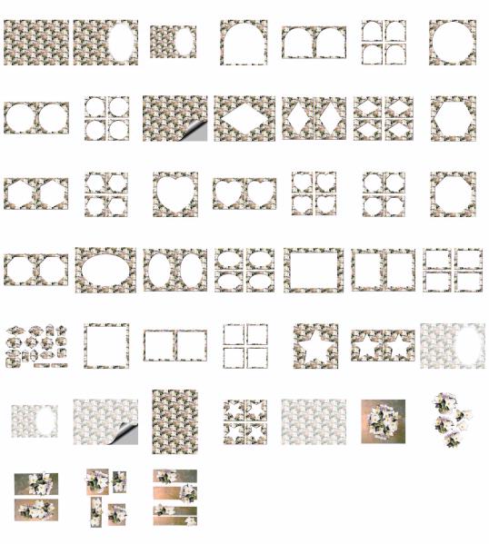 Porcelain Flowers Set 07 - 45 x A4 Pages to DOWNLOAD