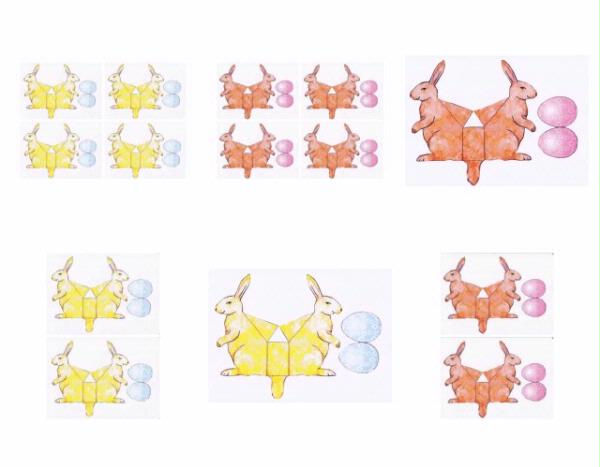Rabbit & Eggs Instant Cards - 3 Sizes - 6 Pages