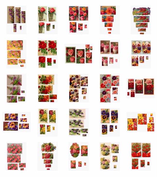 25 Sheets of Gorgeous Rectangle Botanical Stackers