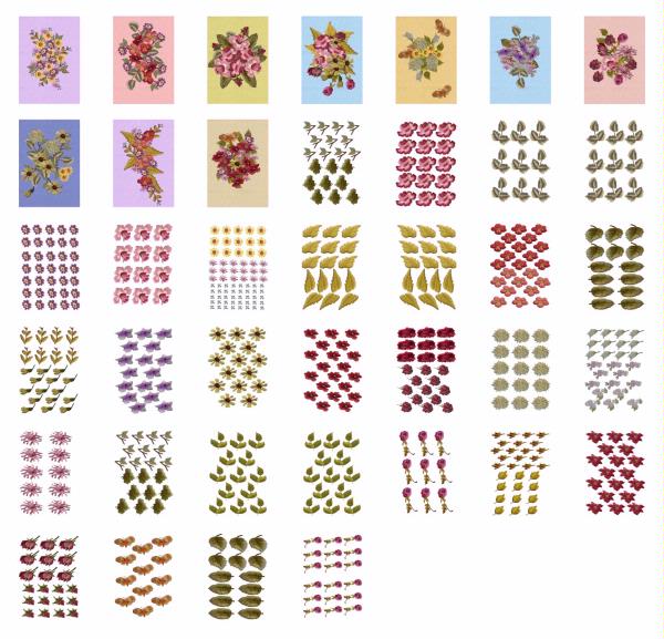 Dots Heirloom Rich Stitch Large 3d Elements - 38 x A4 Pages to Download