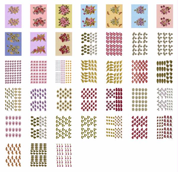 Dots Heirloom Rich Stitch Medium 3d Elements - 38 x A4 Pages to Download