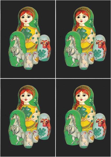 Russian Nesting Dolls A6 Toppers - 13 Pages to DOWNLOAD