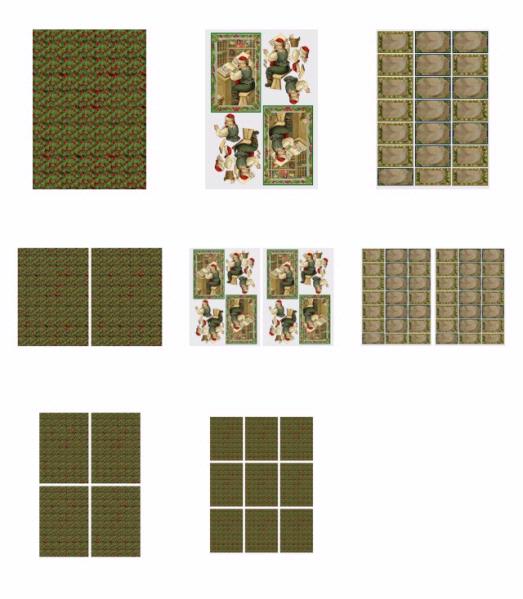 Traditional Santa Set 12 - 8 x A4 Pages to DOWNLOAD