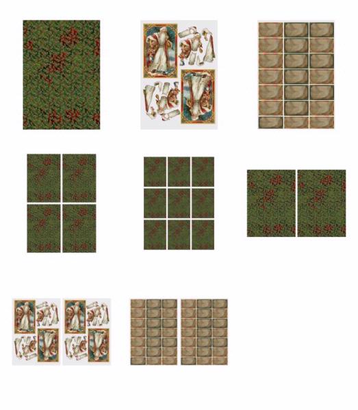 Traditional Santa Set 08 - 8 x A4 Pages to DOWNLOAD