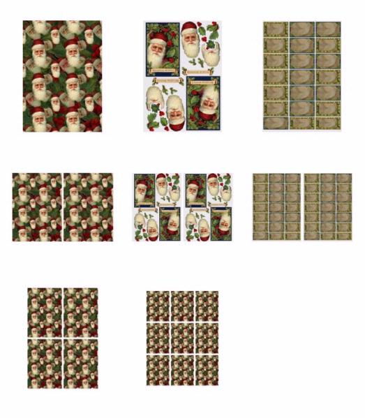 Traditional Santa Set 18 - 8 x A4 Pages to DOWNLOAD