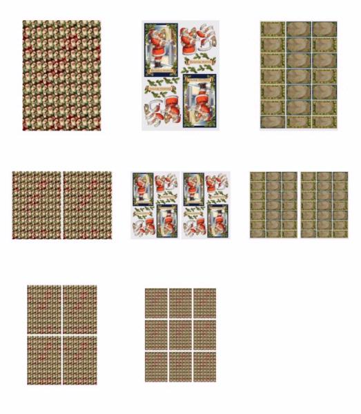 Traditional Santa Set 19 - 8 x A4 Pages to DOWNLOAD