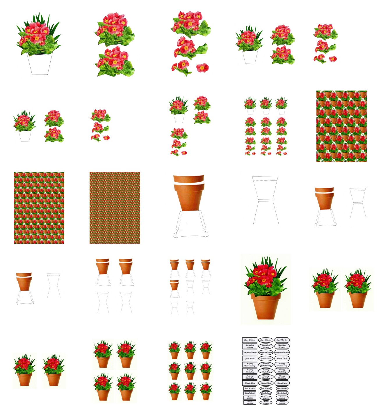 Spring Polyanthus Flowers - 25 Pages to Download