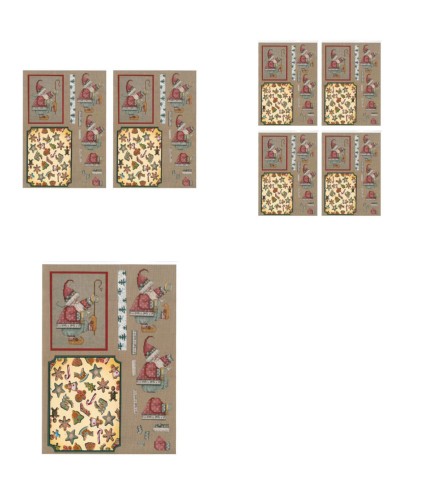 Tapestry Effect Santa Decoupage Design 12 - 3 x A4 Page to DOWNLOAD