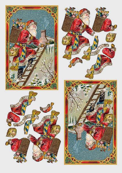 Traditional Santa Set 07 - 8 x A4 Pages to DOWNLOAD
