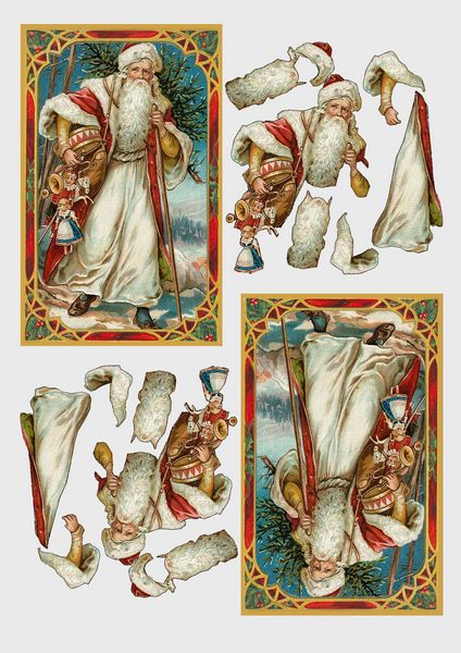 Traditional Santa Set 08 - 8 x A4 Pages to DOWNLOAD