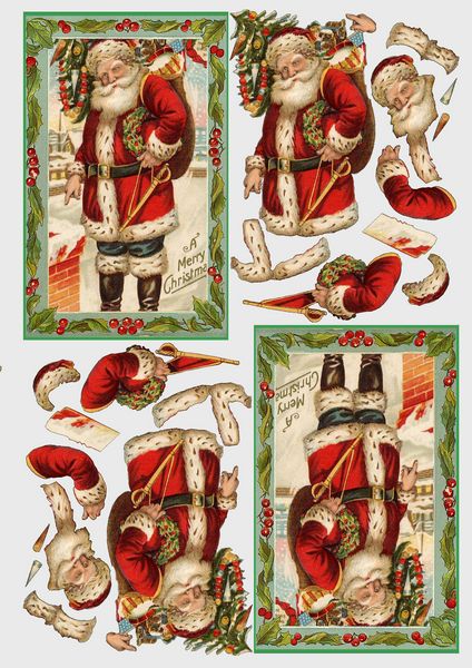 Traditional Santa Set 11 - 8 x A4 Pages to DOWNLOAD